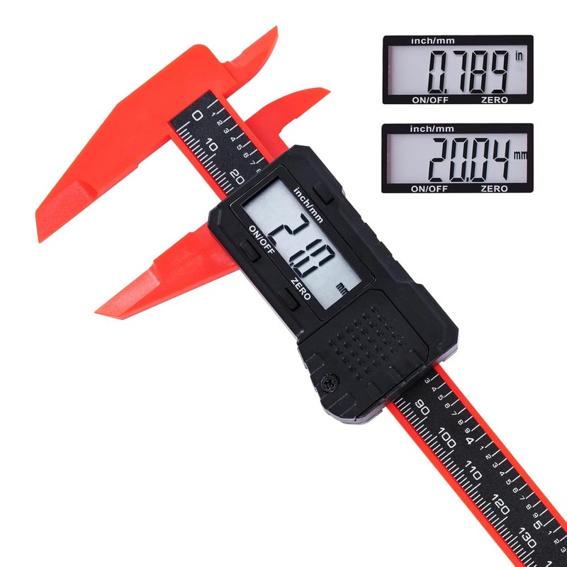 UNIPEC 6" Digital Caliper – Measuring Tool with LCD Display, Inch/MM Conversion, Auto-Off, Accurate ABS Body Electronic Caliper for DIY, Woodworking, Metal & Crafts - Image 1